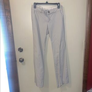 Banana Republic Light Gray Striped Dress Pants